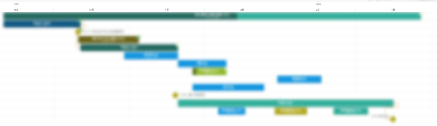 Project Plan 간트 — 컨설팅 일정 (세부 내용 비공개)